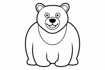 Funny Bear Vector Illustration with White Background Cartoons, Clipart And Line Art Design, Funny Bear vector illustration with white background, perfect for cartoons, clipart, and line art.