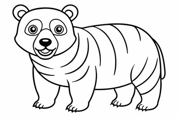 Funny Bear Vector Illustration with White Background Cartoons, Clipart And Line Art Design, Funny Bear vector illustration with white background, perfect for cartoons, clipart, and line art.