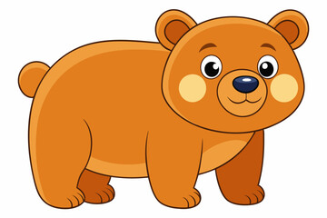 Funny Bear Vector Illustration with White Background Cartoons, Clipart And Line Art Design, Funny Bear vector illustration with white background, perfect for cartoons, clipart, and line art.