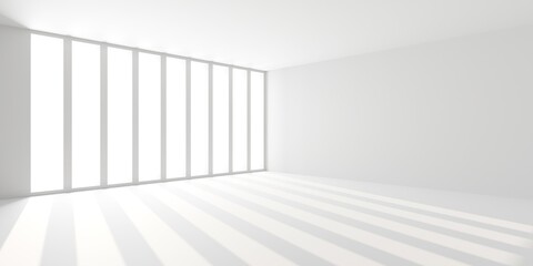 Abstract light corridor interior. Futuristic architecture background