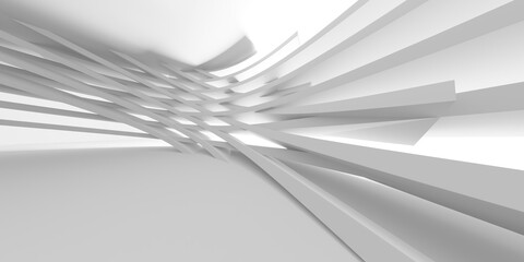 Abstract light corridor interior. Futuristic architecture background