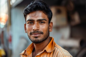 Fototapeta premium Portrait of a young male plumber
