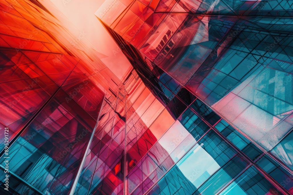Poster a tall building with numerous windows, ideal for architectural or cityscape uses