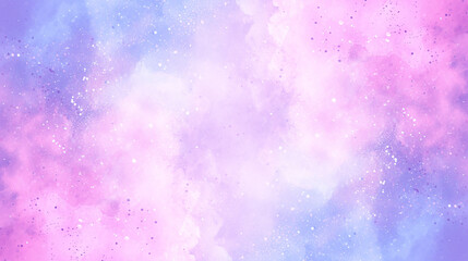 Soft pink and blue watercolor clouds in a dreamy background