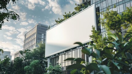A blank sign in the urban setting