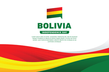 Fototapeta premium Bolivia Independence Day Background Design