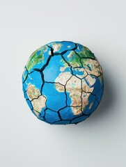 A cracked Earth with a water droplet scarcity of resound