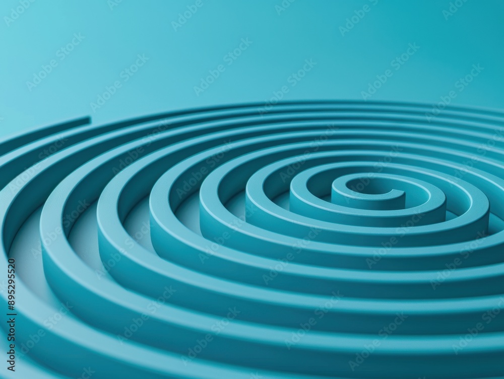 Poster spiral sound waves, an abstract representation of evolving audio series, showcasing fluid motion and