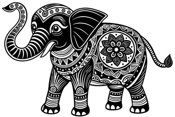 Funny Elephant Vector Illustration with White Background Cartoons, Clipart, Line Art Design, Funny elephant vector illustration with white background in cartoon, clipart, and line art styles.