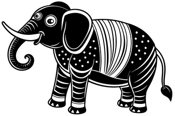 Funny Elephant Vector Illustration with White Background Cartoons, Clipart, Line Art Design, Funny elephant vector illustration with white background in cartoon, clipart, and line art styles.