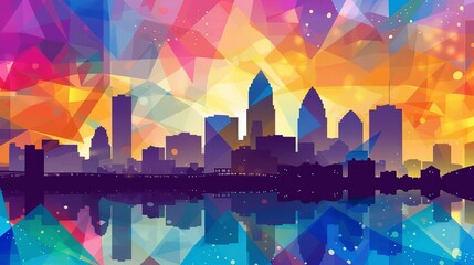 scenic view to New Orleans skyline in morning light from river Mississippi, Louisiana, USA