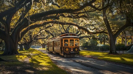 New Orleans Street Cars in Canal Street