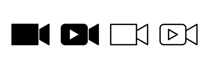 Video camera icon vector isolated on white background. Video camera vector icon. Camera Icons. Movie Sign. Cinema