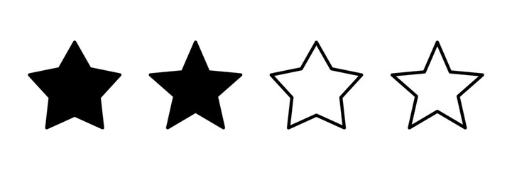 Star Icon vector isolated on white background. Star vector icon. Rating symbol