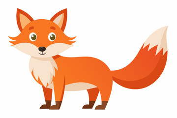 Funny Fox Vector Illustration Cartoon, Clipart, And Line Art Design, Playful Fox vector illustration with white background, perfect for cartoons, clipart, and line art designs.