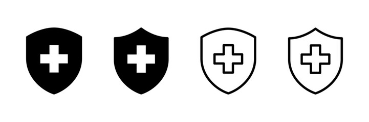 Health insurance icon vector isolated on white background. Insurance health document icon