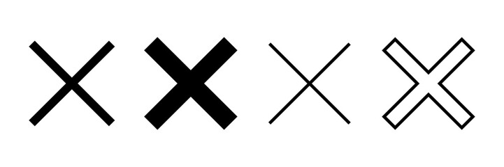 Obraz premium Close icon vector isolated on white background. Delete icon. remove, cancel, exit symbol