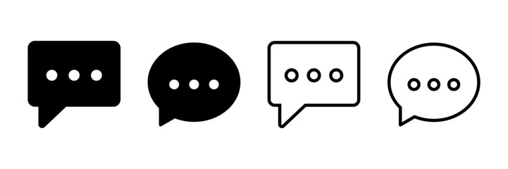 Chat icon vector isolated on white background. Chat vector icon. Speech bubble. message. contact us