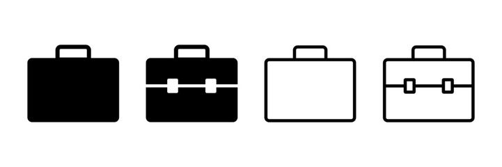 Briefcase icon vector isolated on white background. Briefcase vector icon