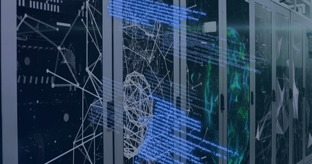 Image of data processing over computer servers