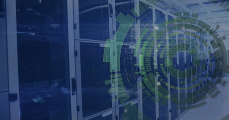 Image of scope and data processing over computer servers