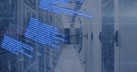 Image of data processing over computer servers