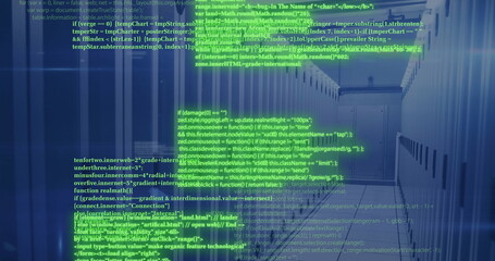 Obraz premium Image of data processing over computer servers