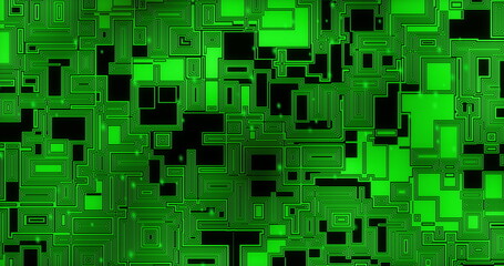 Image of data processing over computer circuit board