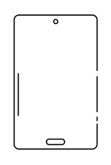 Mobile vector outline image, mobile PNG image, editable mobile outline image