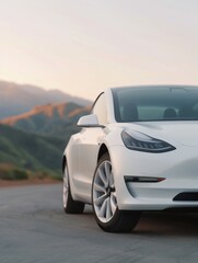 Obraz premium Customer Testimonials on Electric Car Price Drop, Highlighting Benefits and Social Proof, Engaging Visuals with Ample Copy Space for Text, Emphasizing Clarity and Depth.