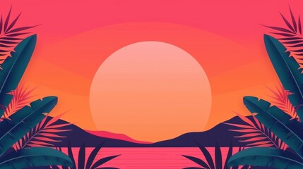 Obraz premium Soundscape Series, immersive online experience, vibrant flat design illustration, front-facing perspective, ample copy space, rich object detail, captivating depth of field