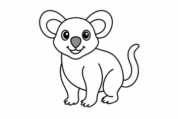 Funny Koala Vector Illustration, Cartoons, Clipart, and Line Art Design on White Background, Funny Koala vector illustration, cartoon, clipart, and line art design on a white background