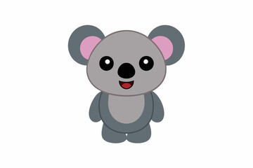 Funny Koala Vector Illustration, Cartoons, Clipart, and Line Art Design on White Background, Funny Koala vector illustration, cartoon, clipart, and line art design on a white background