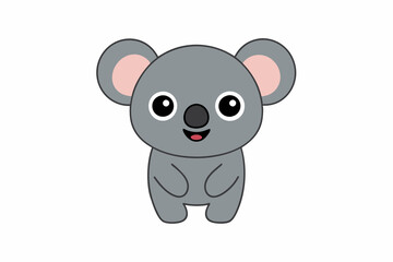 Funny Koala Vector Illustration, Cartoons, Clipart, and Line Art Design on White Background, Funny Koala vector illustration, cartoon, clipart, and line art design on a white background