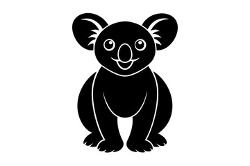 Funny Koala Vector Illustration, Cartoons, Clipart, and Line Art Design on White Background, Funny Koala vector illustration, cartoon, clipart, and line art design on a white background