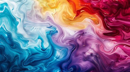 Artistic epoxy resin artwork with a polished sealant, dynamic swirls of vibrant colors, glossy and smooth texture, stylish and eye-catching piece