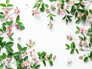 Leaves andlovely spring background illustration