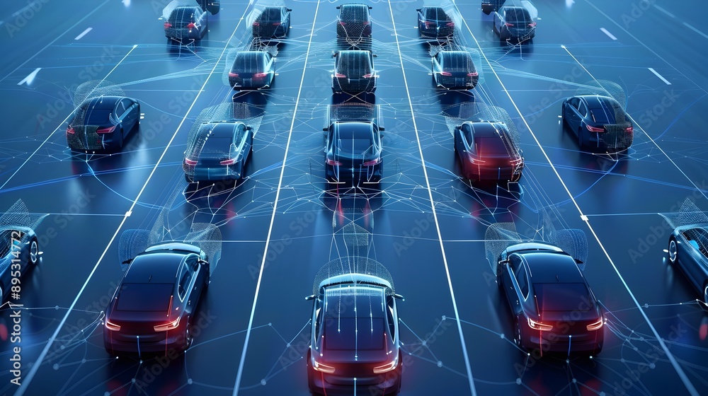 Poster Autonomous Vehicles Connected Through Advanced Mesh Network Technology for Future Mobility