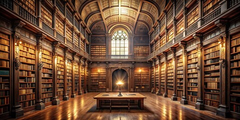 Ancient celestial library filled with forgotten archives , forgotten, archive, celestial, library, ancient, books