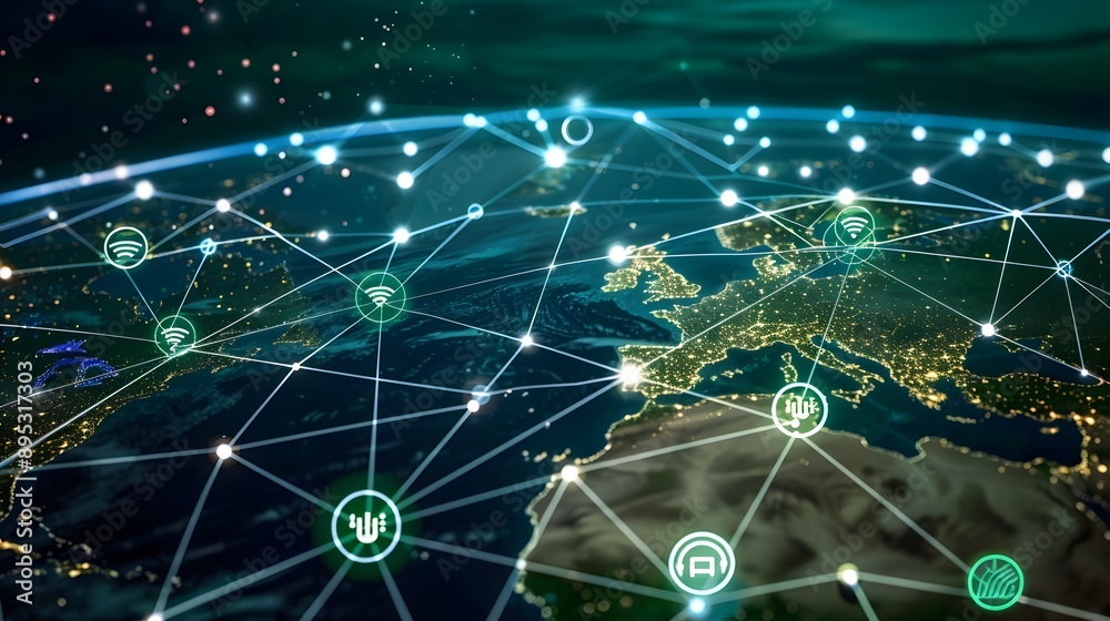 Aufkleber Connected Mesh Network for Environmental Monitoring and Data Analytics
