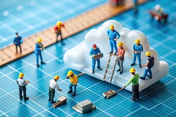 Engineers Working on Cloud Computing