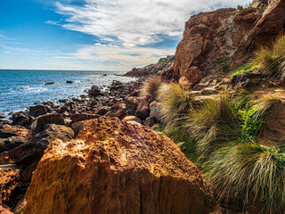 Rough Rocks At Base Of Red Rocks