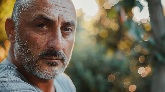 Portrait of a bearded man, perfect for use in articles or blogs about men's grooming or lifestyle