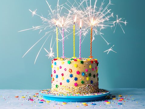 Birthday cake sparklers discount