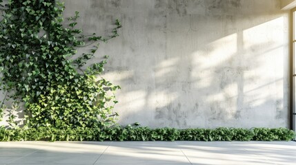 Fototapeta premium Living wall with ivy and blank space