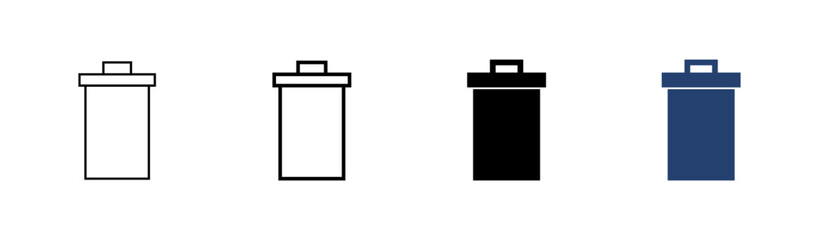 Trash icon set. trash can icon. delete icon vector. garbage