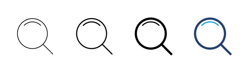 Search icon set. search magnifying glass icon
