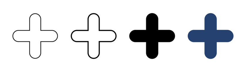 Plus Icon set. Add plus icon