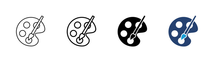 Paint icon set. paint brush icon vector. paint roller icon vector