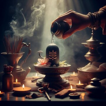 Jal Abhishek of shiv linga